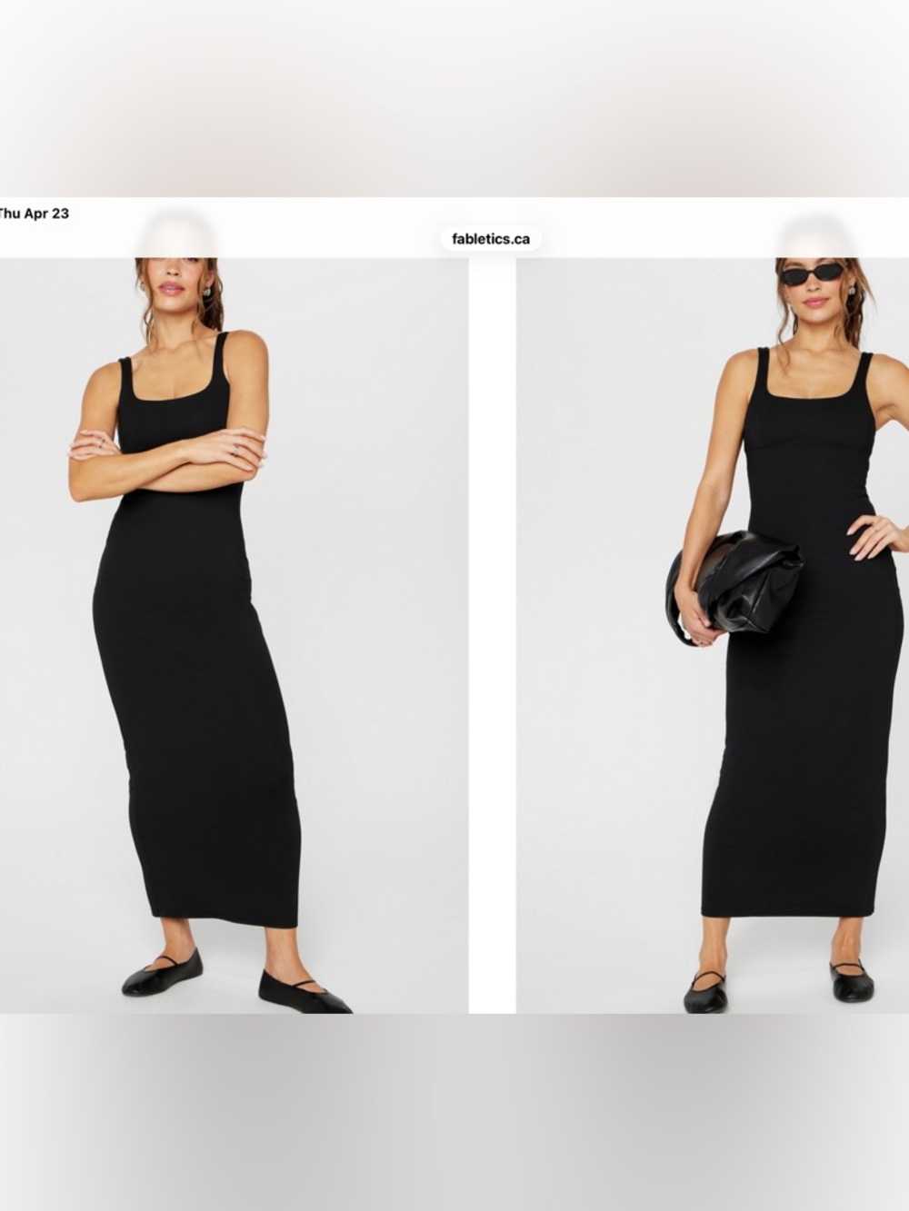 Fabletics PureLuxe Maxi Dress Black US XL